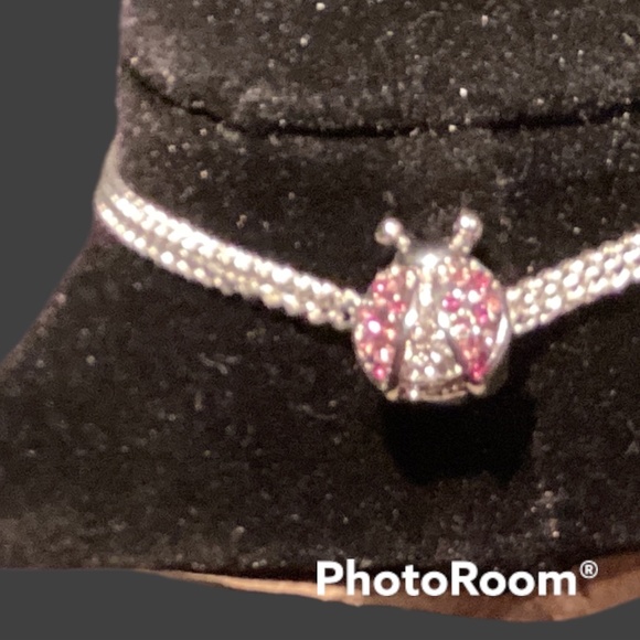 925 Ladybug Charm with red stones - Picture 1 of 3